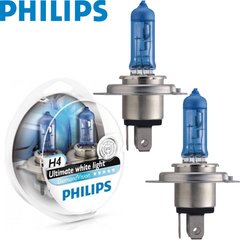 Купити Автолампа галогенна Philips Diamon Vision H4 12V 60/55W 5000K 2 шт (12342DVS2) 38409 Галогенові лампи Philips