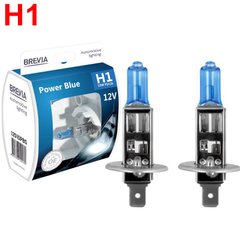 Купити Автолампа галогенна Brevia Power Blue H1 12V 55W 4200K 2 шт (12010PBS) 38202 Галогенові лампи Brevia
