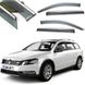 Купить Дефлекторы окон ветровики Benke для Volkswagen Passat B6 / B7 Variant 2005- (Хром Молдинг Нержавейка 3D) 33475 Дефлекторы окон Volkswagen - 1 фото из 3