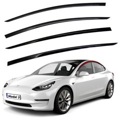 Купити Дефлектори вікон вітровики Benke для Tesla Model 3 2017- Premium (BTSM31923) 62324 Дефлектори вікон Tesla