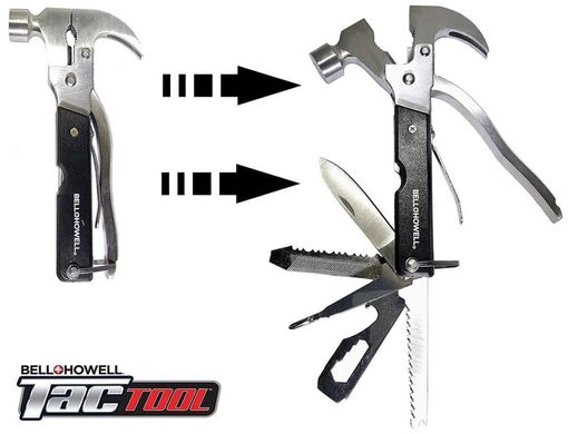 Купити Молоток Bell HOWell Tac Tool 18in1 для розбиття скла / ножі / плоскогубці 24032 Знаки Аварійні - молоток для розбиття скла