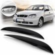 Eyelashes headlights for Daewoo Lanos Sens 2 pcs Wide Voron Glass