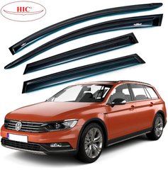 Купити Дефлектори вікон вітровики HIC для Volkswagen Passat B8 2015- універсал Оригінал (VW54) 58342 Дефлектори вікон Volkswagen