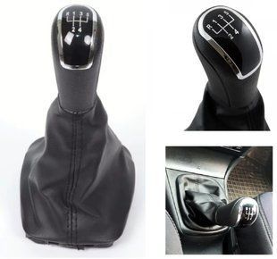 Buy Gear knob with dust cover assembly Model for Skoda Octavia A4 Tour 1997-2012 Eco-leather 5 Speeds (FXSKD-15/5) №046 91169 Handles Dust Covers Gearbox Model