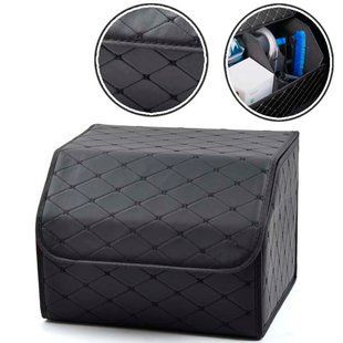 Buy Organizer travel bag for the trunk M 400 x 300 x 250 mm Eco-leather Black-Black thread 73119 Travel bag organizer