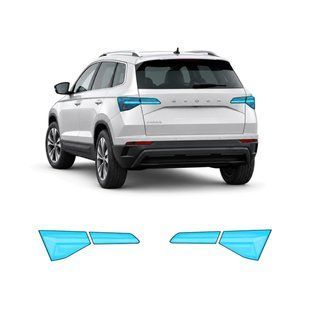 Купити Антигравійна захисна бронеплівка за лекалами для Skoda Karoq I facelift 2022- задні ліхтарі стопи 108887 Модельні лекала захисних плівок для Skoda