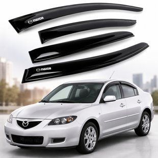 Купить Дефлекторы окон ветровики Mazda 3 2003-2009 Седан Скотч 3M Voron Glass 41035 Дефлекторы окон Mazda