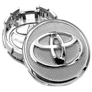 Купити Ковпачки на литі диски Toyota 62 х 58 мм Хром 1 шт (6062K62) (42603-02320 42603-48140) 91322 Ковпачки на титани