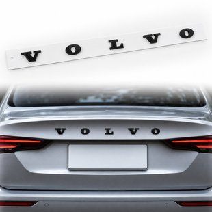 Купити Емблема напис VOLVO чорна 537х26мм пластик (на скотчі) 95348 Емблема напис на іномарки