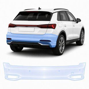 Buy Pre-cut paint protection film for Audi Q4 e-tron F4 2021- rear bumper 101758 Model-specific paint protection film patterns for Audi