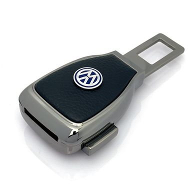 Купить Заглушка переходник ремня безопасности с логотипом Volkswagen Темный хром 1 шт 39445 Заглушки ремня безопасности