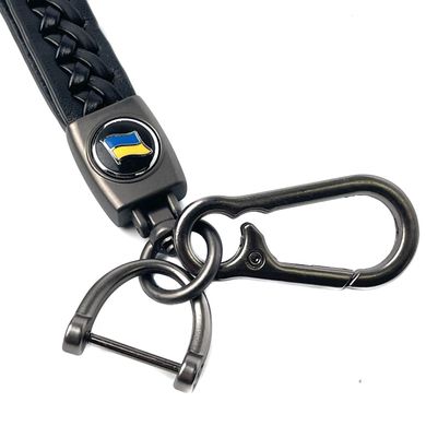 Купити Брелок для автоключів Україна для авто ключів з карабіном Темний хром 57947 Брелоки для автоключів