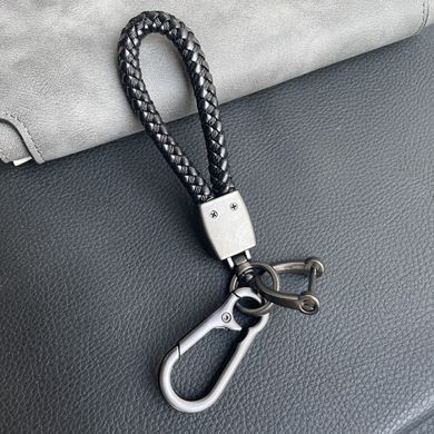 Купити Шкіряний плетений брелок Mercedes Benz для авто ключів з карабіном 34053 Брелоки для автоключів
