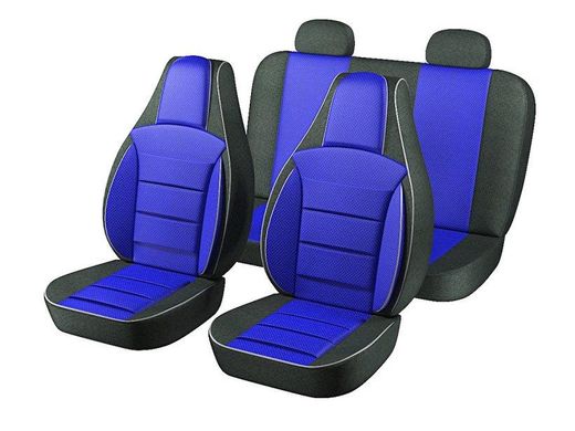 Купити Чохли Пілот для сидінь ВАЗ 2101-2105 Чорна тканина Синя тканина 23548 Чохли PILOT