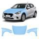 Buy Pre-cut paint protection film for Mazda Mazda2 DJ 2014-2019 - hood + front fenders 106531 Model-specific paint protection film patterns for Mazda