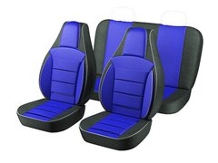 Купить Чехлы Пилот для сидений ВАЗ 2107 Черный кожзам Синяя ткань 23557 Чехлы PILOT