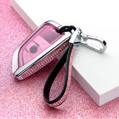 Купить Чехол для ключей BMW (Брелок и карабин) Розовый Оригинал (YC0021) 44726 Чехлы для Ключей (Оригинал)