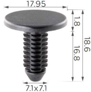 Buy Clip for interior trim Peugeot, Renault, Citroen (699295, 10363) (C1797) 74159 Nail type fastener