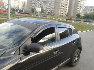 Купити Дефлектори вікон вітровики для RENAULT Megane III hb 5d 2008- 4348 Дефлектори вікон Renault