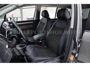 Купить Авточехлы модельные MW Brothers для Chevrolet Camaro VI с 2015 серия Leather Style (серая нить) 59069 Чехлы модельные MW Brothers