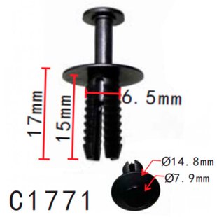 Купить Клипса крипления Нажимная Распорная MERCEDES AUDI BMW SEAT SKODA VW (A0009905492 1400804) C1771 73129 Фиксатор нажимного типа