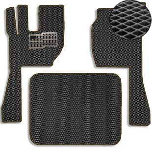 Buy EVA floor mats for Volvo FH 13 2002-2012 with heel pad Black-Brown edging 3 pcs 79506 Floor mats for Volvo