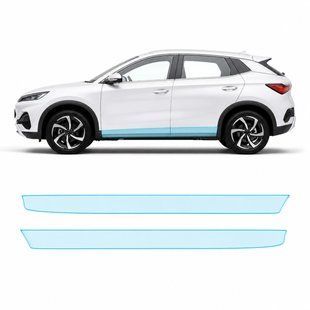 Купити Антигравійна захисна бронеплівка за лекалами для BYD Atto 3 (Yuan Plus) I facelift 2025- нижня зона кузова пороги 103072 Модельні лекала захисних плівок для BYD