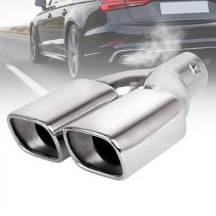 Buy Double muffler tip Vitol 280 x 2-107 x 64 mm Chrome (НГ-0352) 91278 Muffler tips