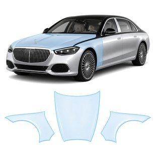 Buy Pre-cut paint protection film for Mercedes-Benz Maybach S-Class Z223 2021- hood + front fenders 107143 Model-specific paint protection film patterns for Mercedes-Benz