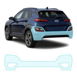 Buy Pre-cut paint protection film for Hyundai Kona OS facelift 2021-2023 - rear bumper 104967 Protective film templates for Hyundai