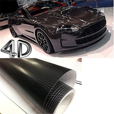 Купити Карбонова плівка 4D з мікроканалами 1.52 м х 1 м Глянець Чорний (CL-4DCF-01) 62402 Карбонова плівка універсальна 3D 5D 7D