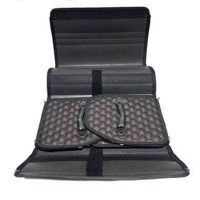 Buy Travel bag organizer Premium Honeycomb 500x340x250 mm (Plastic base) Eco-skin Black-Red thread 94872 Travel bag organizer