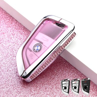 Купить Чехол для автоключей BMW (Брелок и карабин) Розовый Оригинал (YC0021) 44726 Чехлы для автоключей (Оригинал)
