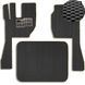 Buy EVA floor mats for Volvo FH 13 2002-2012 with heel pad Black-Brown edging 3 pcs 79506 Floor mats for Volvo