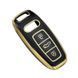 Buy №2 Audi Key Case Black with Gold Trim (3 Buttons) TPU 95607 Car Key Covers (Original)