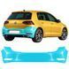 Buy Pre-cut paint protection film for Volkswagen Golf VII facelift 2017-2020 - rear bumper 109863 Model patterns of protective films for Volkswagen