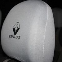 Купити Чохли для підголівників Універсальні Renault Білі 2 шт 26318 Чохли на підголовники