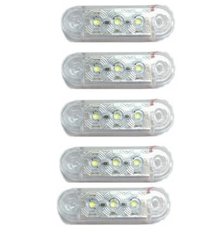 Купить Габарит LED прямоугольный 65х20 мм / 12/24V / 3 диода / Белый 1 шт (MRT 52 К 171) 8336 Габаритные огни