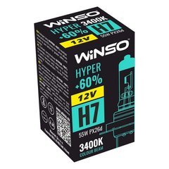 Купить Автолампа галогенная Winso Hyper + 60% / H7 / 55W / 12V / 1 шт (712720) 38465 Галогеновые лампы Китай