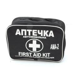 Купить Аптечка АМА-2 (до 18 человек) bus Сумка Черная "First AID Kit" (Без штампа/тип Евро ) (10шт/ящ) 24242 Аптечки автомобильные