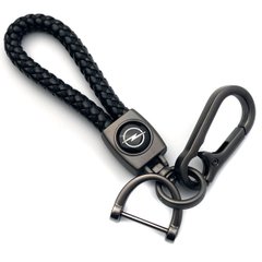 Купити Шкіряний плетений брелок Opel для авто ключів з карабіном 34063 Брелоки для автоключів