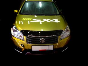 Купить Дефлектор капота мухобойка Suzuki SX4 2013-. темный 512 Дефлекторы капота Suzuki