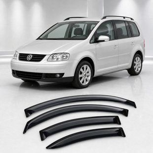 Купить Дефлекторы окон ветровики для Volkswagen Touran I 2003-2010 Скотч 3M (AMV22003) Acrylic 4 шт 110750 Дефлекторы окон Volkswagen