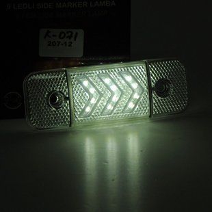 Купити Габарит LED прямокутний 115х40 мм / 12/24V / 9 діодів / Білий 4 шт (MRT 60 K 061) 10094 Габаритні вогні