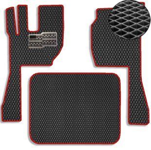 Buy EVA floor mats for Volvo FH 13 2002-2012 with heel pad Black-Red edging 3 pcs 79507 Floor mats for Volvo