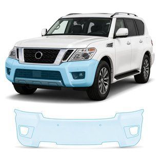 Купити Антигравійна захисна бронеплівка за лекалами для Nissan Armada II 2017-2020 - передній бампер 107610 Модельні лекала захисних плівок для Nissan