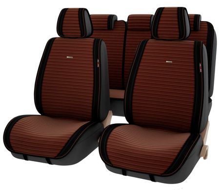 Купить Накидки для сидений Алькантара Napoli Premium комплект Коричневые 39452 Накидки для сидений Premium (Алькантара)