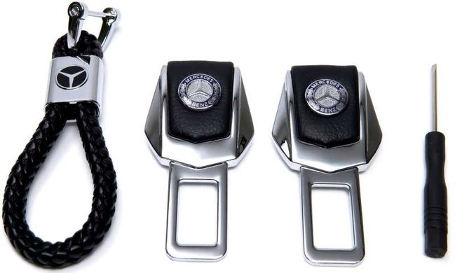 Купити Подарунковий набір №1 для Mercedes-Benz із заглушок ременів безпеки та брелока з логотипом 36652 Подарункові набори для автомобіліста