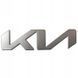 Купити Емблема-напис Kia NEW GRAY 150x35 мм металева на скотчі (заводська) 88573 Емблема напис на іномарки - 1 фото из 4