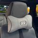 Buy Headrest pillow with Infiniti logo Eco-leather 3D Colored logo Gray-Gray edging 1 pc 91699 Pillows for the headrest - under the neck - 1 photos from 4